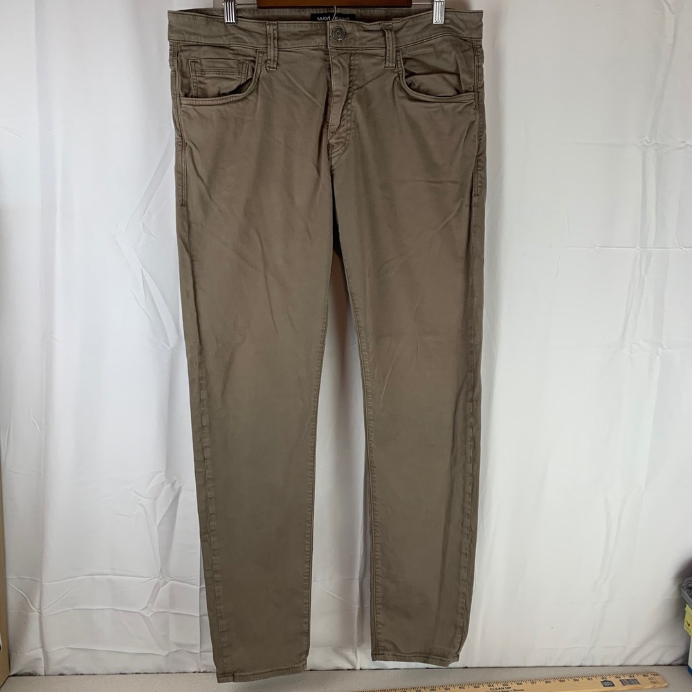 Mavi James Skinny Pants Mens 36x32 Brown Stretch Chino 424 ASU11057‎
